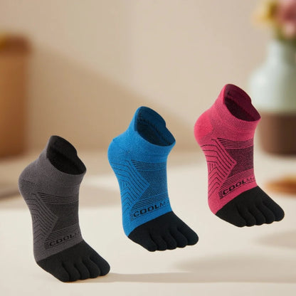 Double Running Five Finger Socks Summer Thin Breathable Sports Quick Drying Off Road Athletic Toe Socks for Men Women