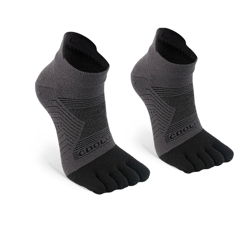 Double Running Five Finger Socks Summer Thin Breathable Sports Quick Drying Off Road Athletic Toe Socks for Men Women