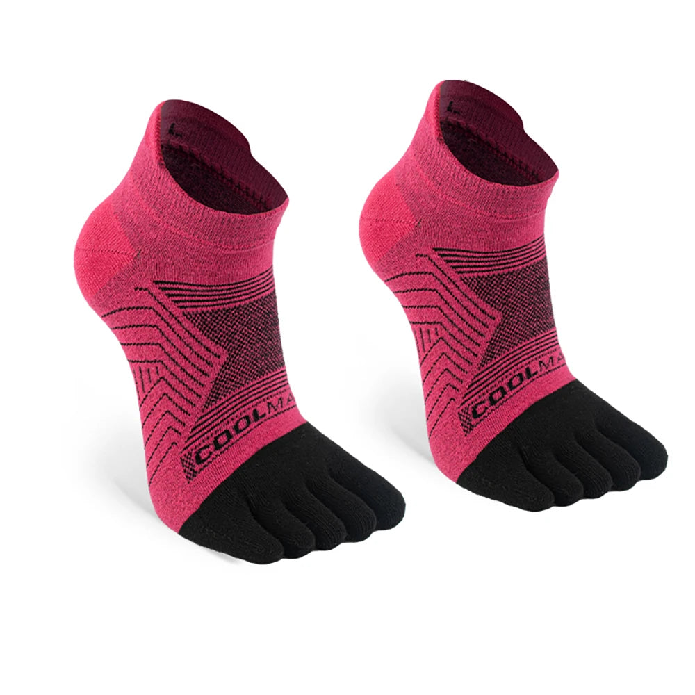Double Running Five Finger Socks Summer Thin Breathable Sports Quick Drying Off Road Athletic Toe Socks for Men Women