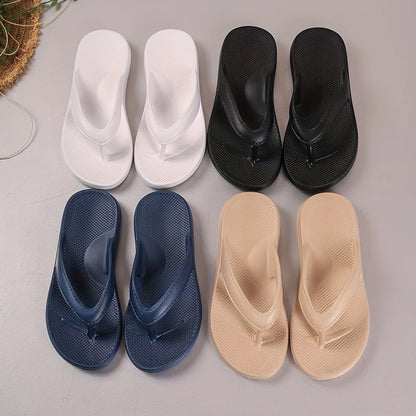 New women's elegant arch support flip flops, indoor/outdoor use, summer beach sandals, casual shoes with EVA soles, comfortable